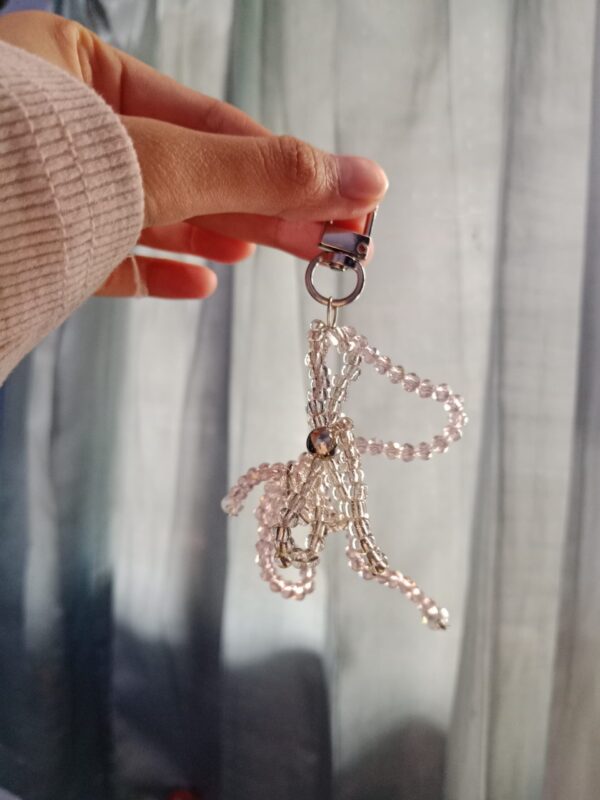 Bag Charm/Key Chain Pearl Ribbon